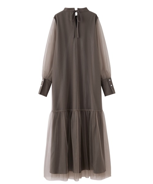 「RANAN」 長袖ワンピース M ブラウン レディース_画像9