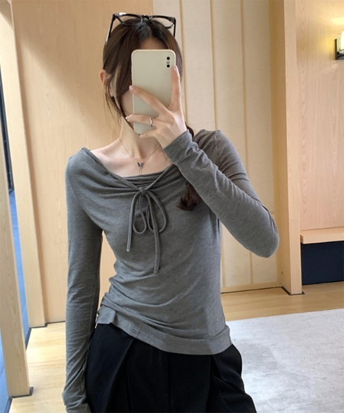 「by muni:r」 長袖カットソー FREE クリーム レディース_画像6