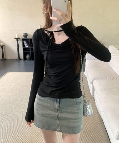 「by muni:r」 長袖カットソー FREE クリーム レディース_画像9