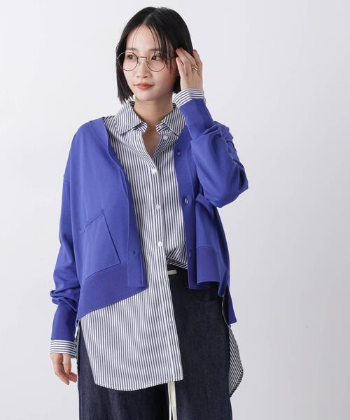 カーディガン 洗濯機洗い可UVカット接触冷感Vネックカーディガン レディースの画像