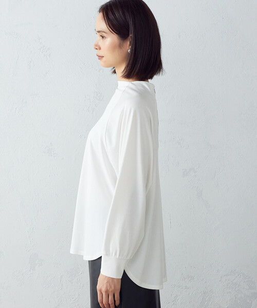 「COMME CA ISM」 長袖ブラウス MEDIUM ブラック レディース_画像4