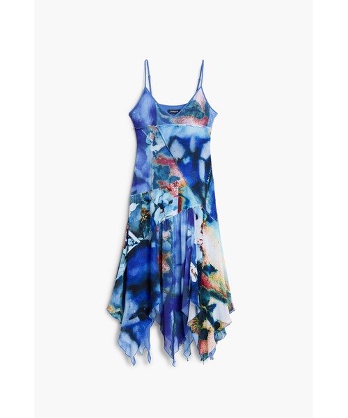 Desigual 刺繍入りネイビー系キャミワンピース 最終価格❗️ Desigual（デシグアル） ワンピース 夏 ボタニカルプリント