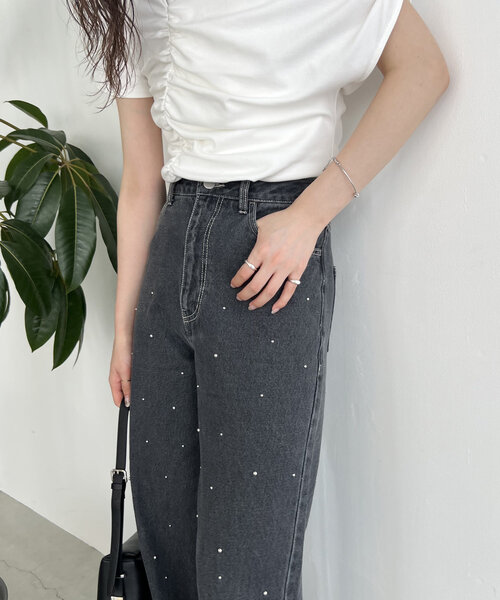 「CAPRICIEUX LE'MAGE」 デニムパンツ 38 ブルー レディースの画像