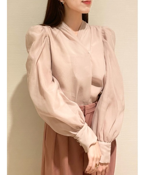 「SNIDEL」 長袖ブラウス ONE SIZE グレー レディースの画像