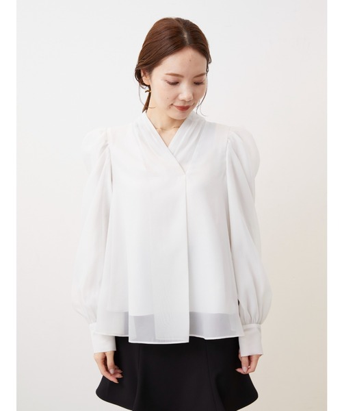 「SNIDEL」 長袖ブラウス ONE SIZE グレー レディースの画像