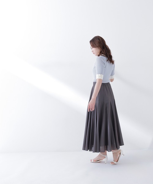 スカート 「PS/低身長サイズ」シャイニーシアーボリュームスカートの画像