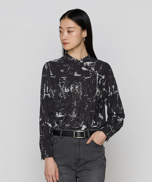 「COMME CA」 長袖ブラウス 9号 ブラック系その他 レディース_画像7