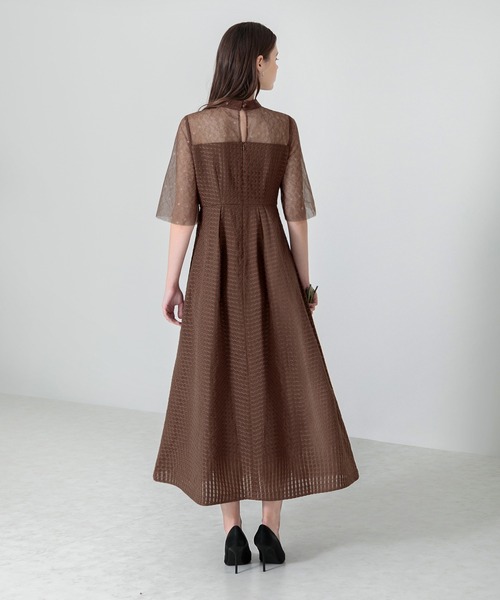 「Leja」 半袖ワンピース SMALL モカ レディース_画像9