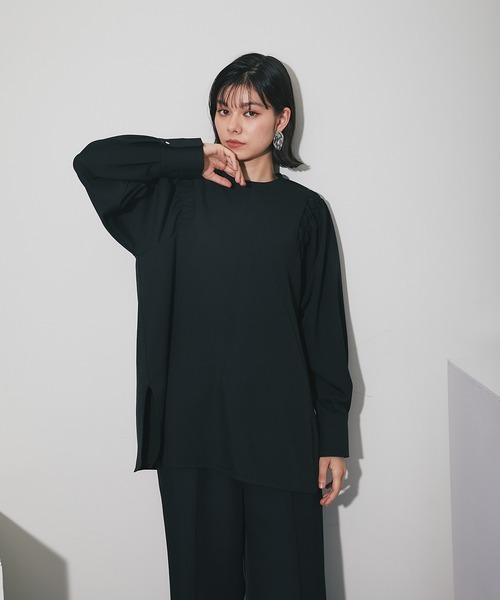 「SMILE ORCHID」 長袖ブラウス M ブラウン レディース_画像5