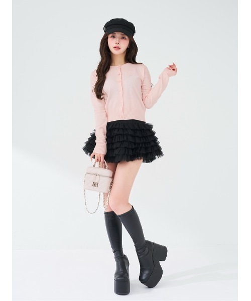 Darich UVカットシグネチャーニットカーディガン ピンク F Darich（ダーリッチ） カーディガン UVカットシグネチャーニット