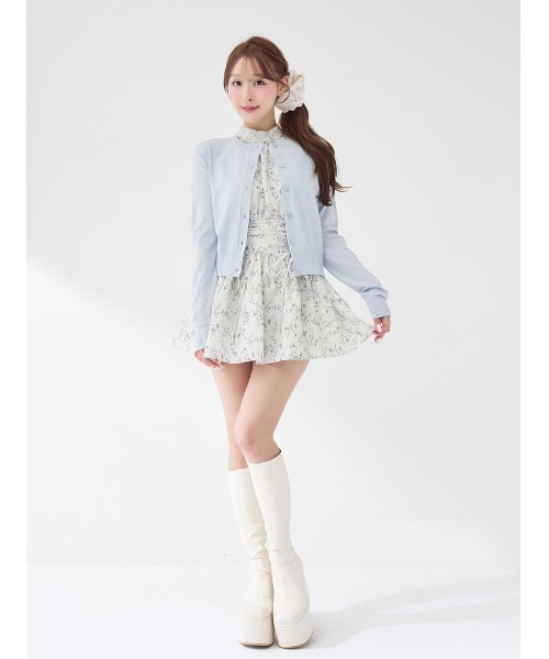Darich UVカットシグネチャーニットカーディガン サックス Darich（ダーリッチ） カーディガン UVカットシグネチャーニット
