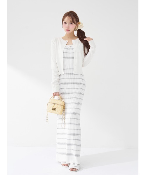 ♡ ダーリッチ Darich ♡ UVカットシグネチャーニットカーディガン 白 Darich - ♡ ダーリッチ Darich ♡ UVカットシグネチャーニット