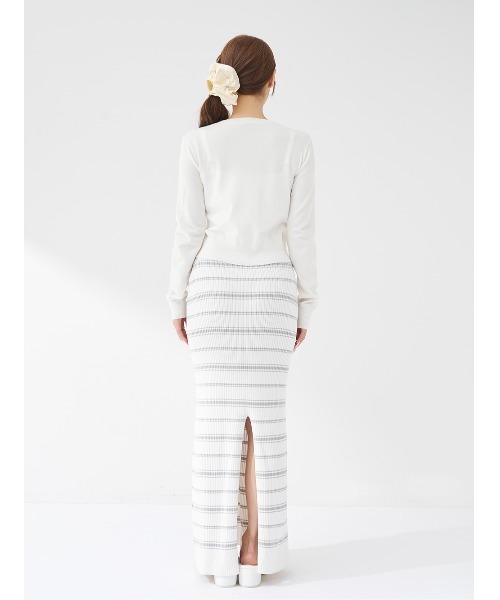 ♡ ダーリッチ Darich ♡ UVカットシグネチャーニットカーディガン 白 UVカットシグネチャーニットカーディガン – Darich