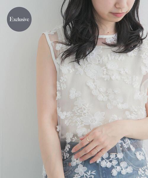 LAYAS タンクトップ ノースリーブ 「別注」LAYAS×DOORS LACE JQD