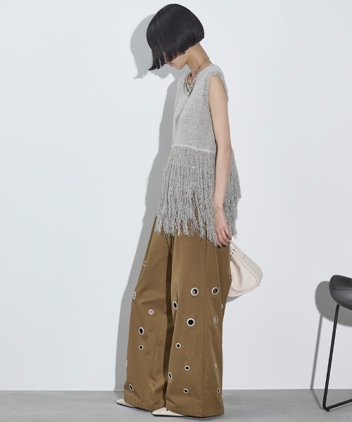 「THE YOn」 チノパンツ S チャコールグレー レディース_画像6