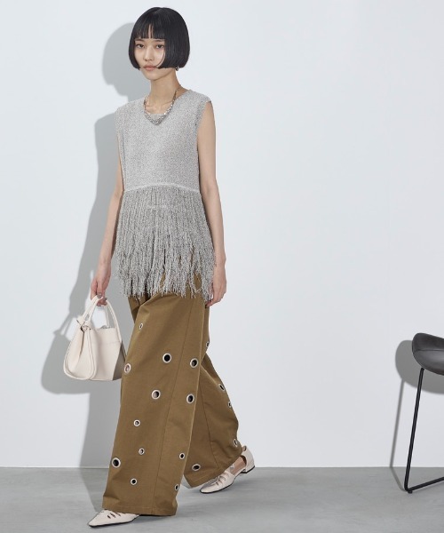 「THE YOn」 チノパンツ S チャコールグレー レディース_画像9