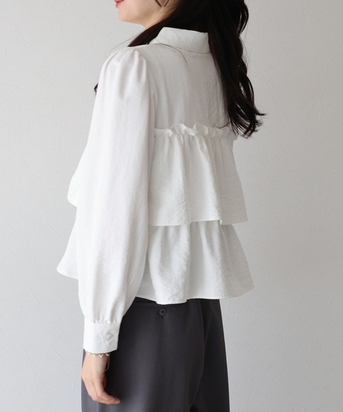 「BLUEEAST」 長袖シャツ MEDIUM ブラウン レディース_画像3