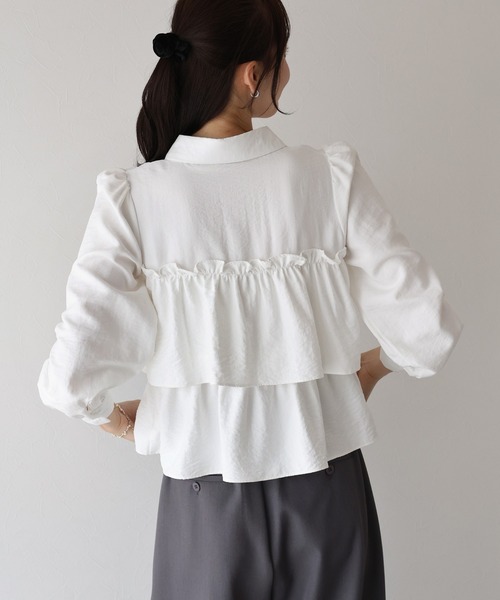「BLUEEAST」 長袖シャツ MEDIUM ブラウン レディース_画像4
