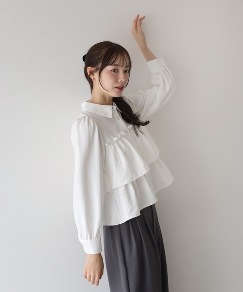 「BLUEEAST」 長袖シャツ MEDIUM ブラウン レディース_画像5
