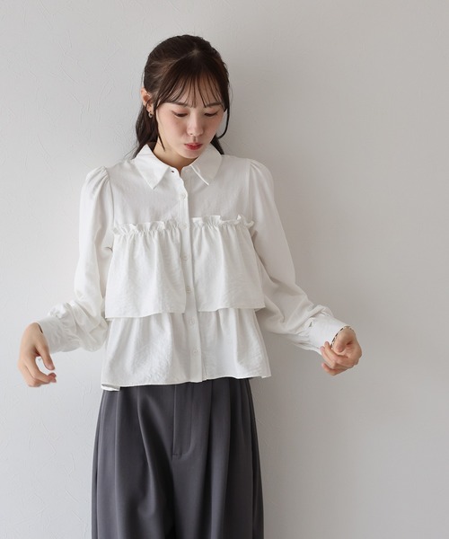 「BLUEEAST」 長袖シャツ MEDIUM ブラウン レディース_画像6