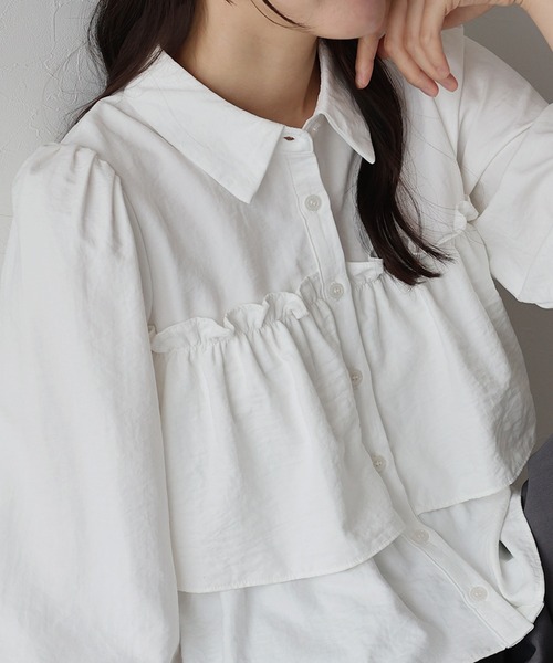 「BLUEEAST」 長袖シャツ MEDIUM ブラウン レディース_画像8