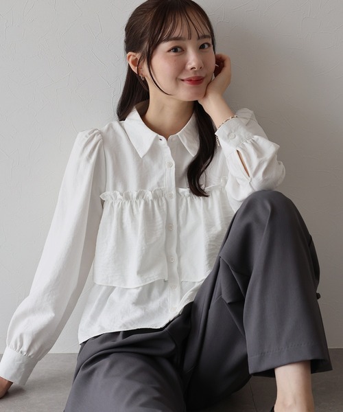 「BLUEEAST」 長袖シャツ MEDIUM ブラウン レディース_画像9