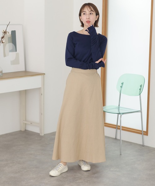 「ElegChic」 「LARU」長袖カットソー M ライトグレー レディース_画像9