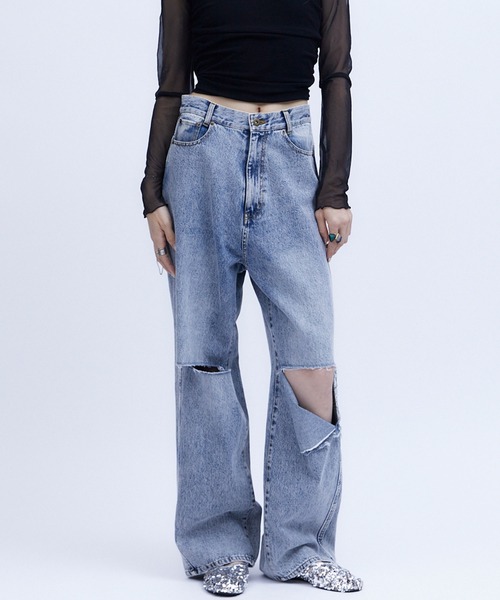 「THINGS THAT MATTER」 デニムパンツ 1 ブルー レディース_画像2