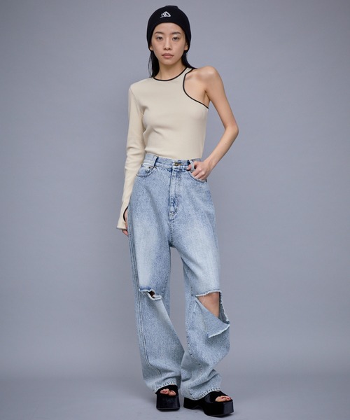 「THINGS THAT MATTER」 デニムパンツ 1 ブルー レディース_画像6