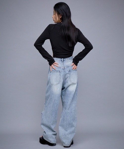 「THINGS THAT MATTER」 デニムパンツ 1 ブルー レディース_画像9