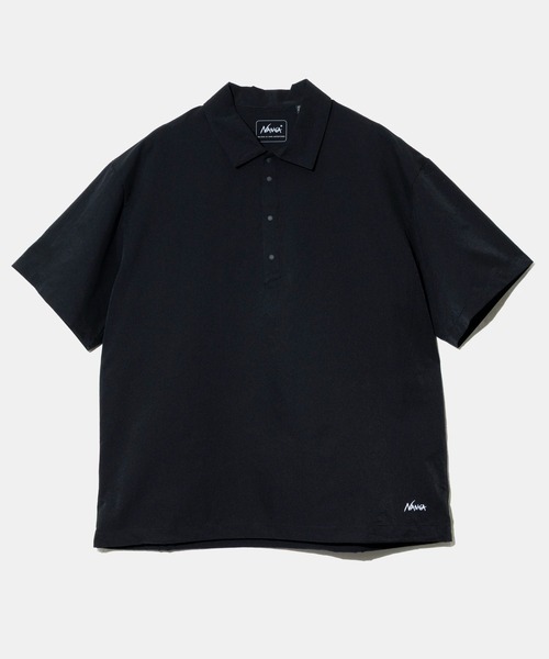 A*n様 45R 黒 ポロシャツ 日本製 NANGA（ナンガ） ポロシャツ 半袖 DotAir COMFY POLO SHIRT メンズ