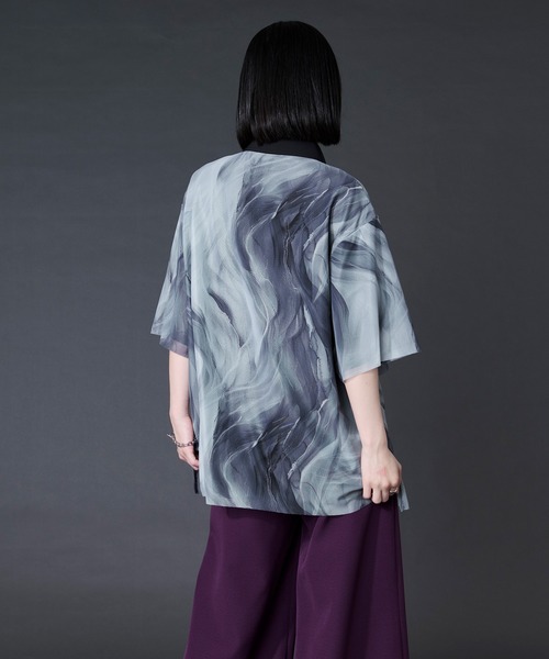 Ellno Loset（エルノロゼット） シャツ 半袖 アソートガラシアー