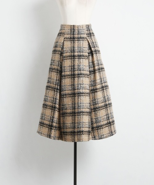 「tocco closet」 フレアスカート M ベージュ レディース_画像6