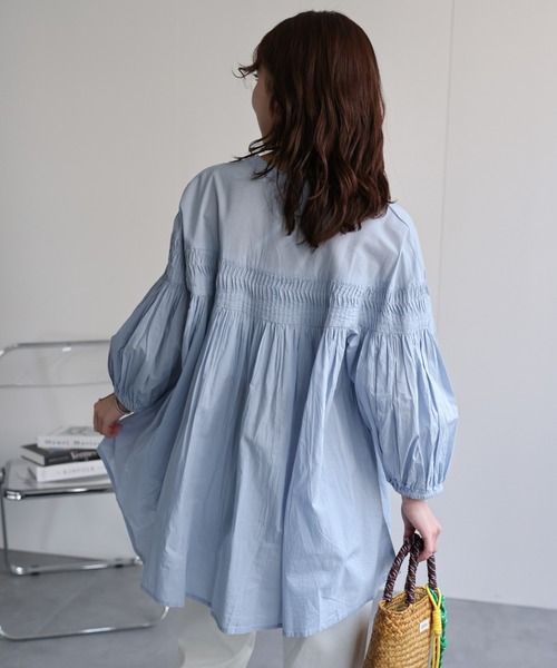 「ap retro」 「world classe」7分袖ブラウス LARGE ピンク レディース_画像4