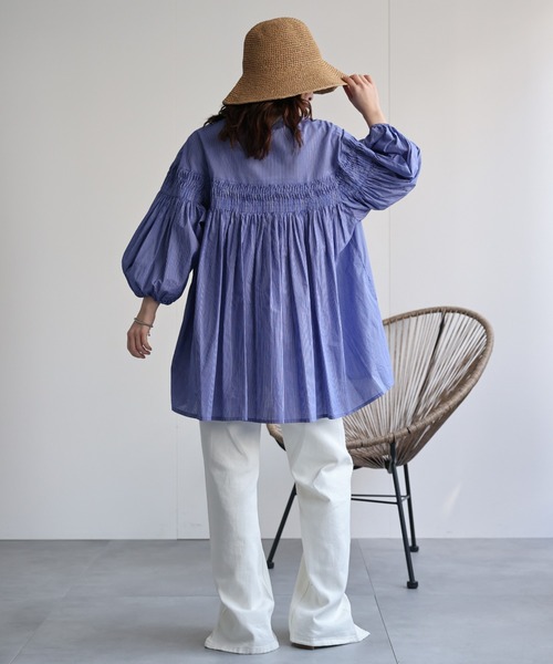 「ap retro」 「world classe」7分袖ブラウス LARGE ピンク レディース_画像8