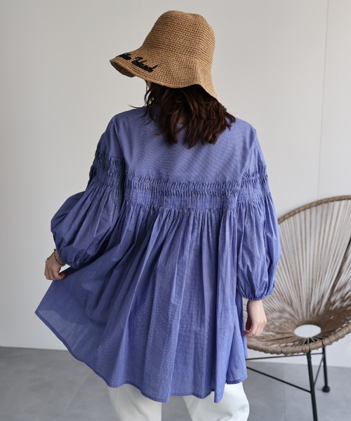 「ap retro」 「world classe」7分袖ブラウス LARGE ピンク レディース_画像9