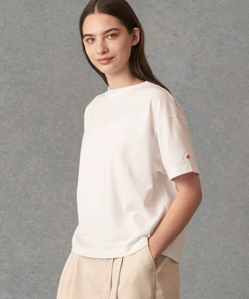 「DANTON」 半袖Tシャツ S ホワイト レディース_画像5