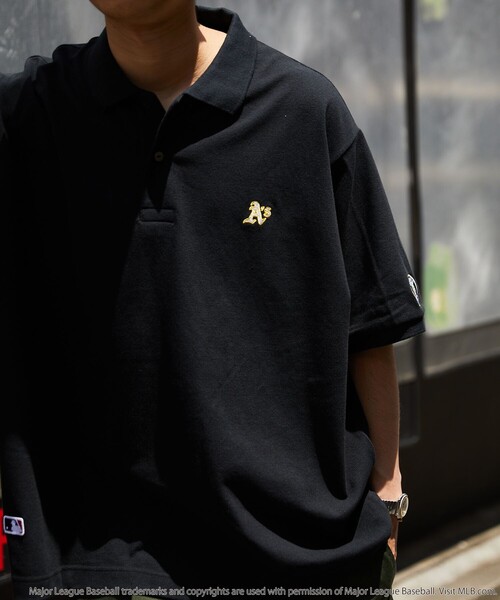 「FREAK'S STORE」 半袖ポロシャツ SMALL ブラック メンズ_画像9