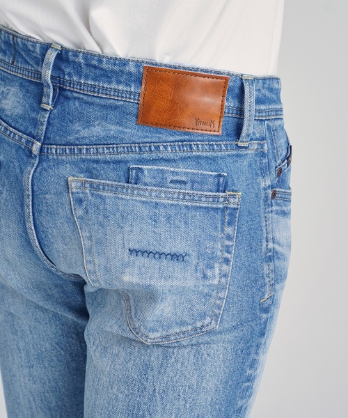 「YANUK」 デニムパンツ 33inch サックスブルー メンズ_画像8