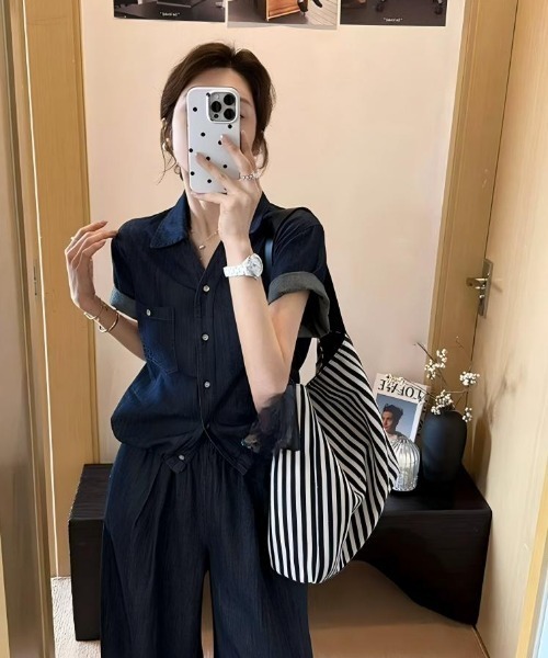 Aelina セットアップ デニムセットアップ レディース : ZOZOTOWN Yahoo