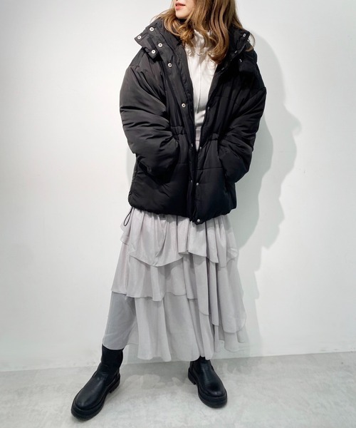 「one after another NICE CLAUP」 フリルスカート FREE ライトグレー レディース_画像6