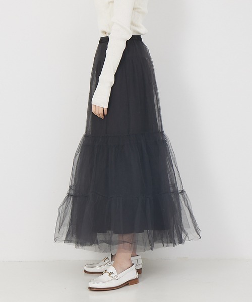 「Rouge vif」 フリルスカート 36 ブラック レディース_画像8