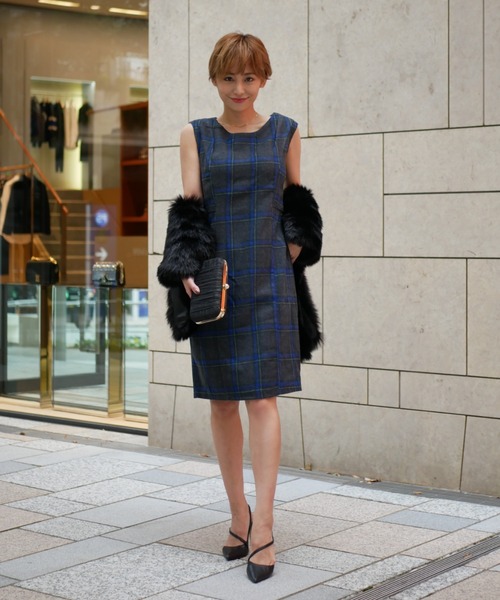 My shawty（マイシャウティー） ドレス check wool dress : ZOZOTOWN 