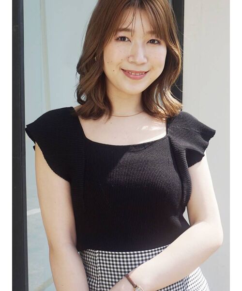 MERCURYDUO(マーキュリーデュオ) ニット ビスチェ風2WAYラッフル MERCURYDUO(マーキュリーデュオ) ニット ビスチェ風2WAYラッフル