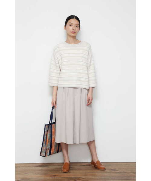 ヒューマンウーマン（HUMAN WOMAN）/◆ミックスヤーンボーダーニット human woman（ヒューマンウーマン） ニット セーター ミックスヤーン