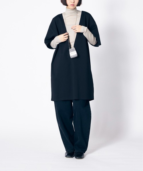 beautiful people ブロークンツイルチェック ノーカラーコート 【公式