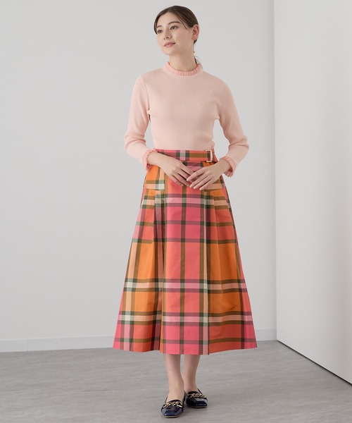 ANAYI★チェックタックフレアスカート ANAYI スカート チェックタックフレア : ZOZOTOWN Yahoo!店