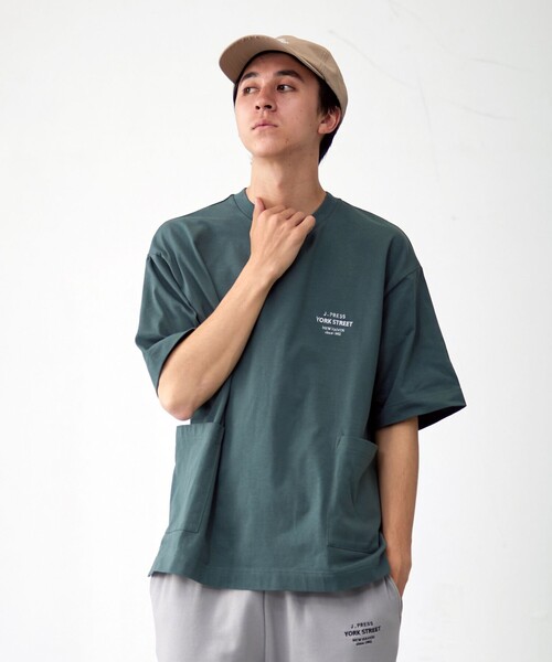 【DIME】送料・関税込★ フレンチ ポケット マンツーマンTシャツ J.PRESS YORK STREET tシャツ 「UNISEX」ワンポイント腰ポケット