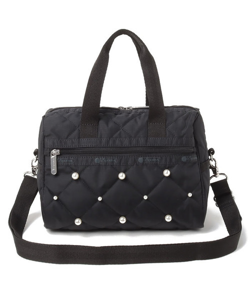 LeSportsac SM SATCHEL W PEARLS ブラック SM SATCHEL W PEARLS/ブラックパール / LeSportsac
