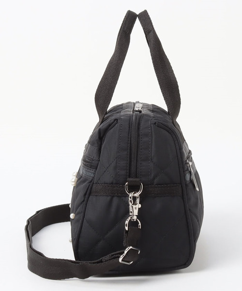 LeSportsac SM SATCHEL W PEARLS ブラック SM SATCHEL W PEARLS/ブラックパール / LeSportsac